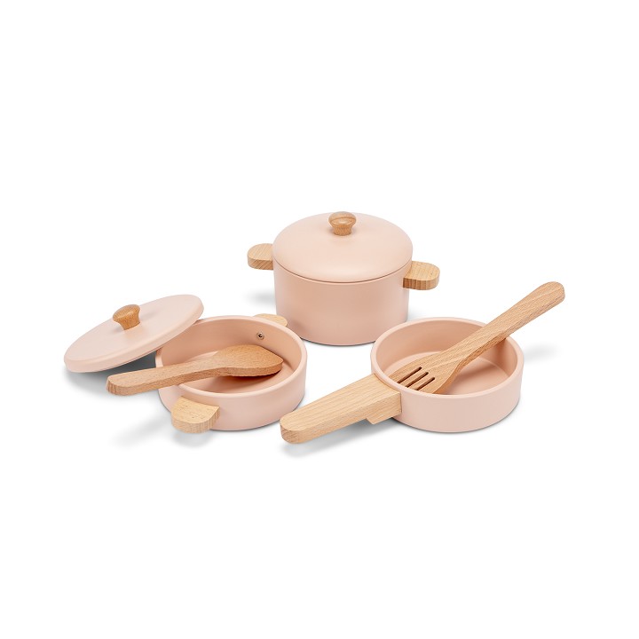 Wooden pan set (pink)